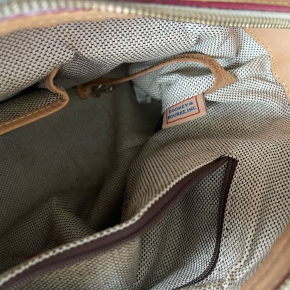 Dooney & Bourke| Tan & Gray Logo Satchel with Double Pocket Lockā¢ā¢ā¢Y2k style - Picture 14 of 17